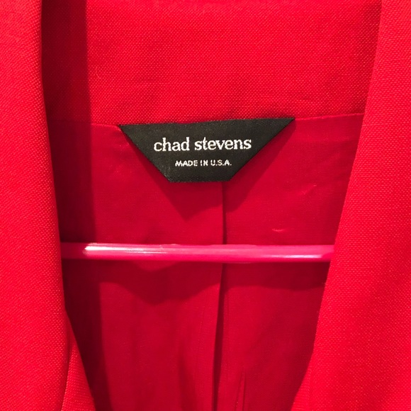 Chad Stevens Red Business/Career Suit Size 8 - Picture 4 of 8